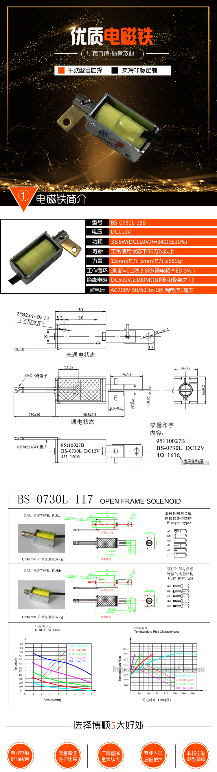 BS-0730L-158快遞投放箱電磁鐵