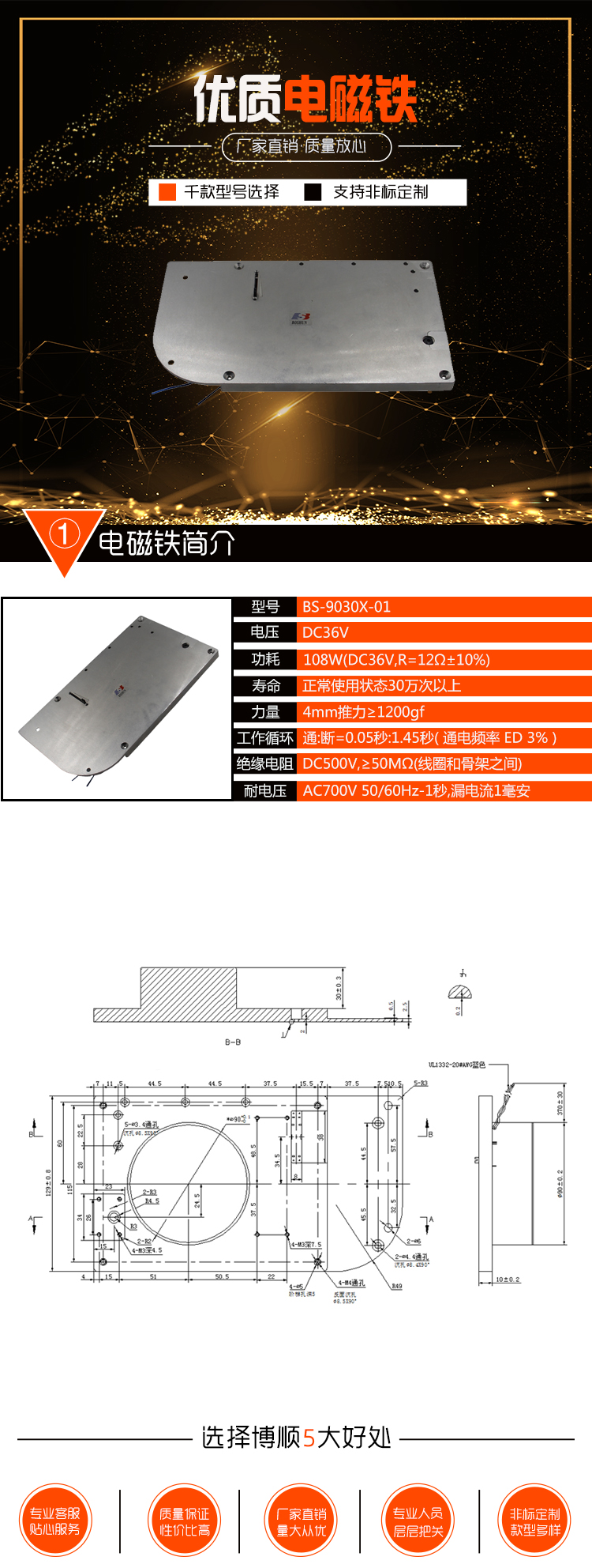 操作臺(tái)電磁鐵